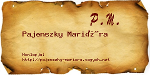 Pajenszky Marióra névjegykártya
